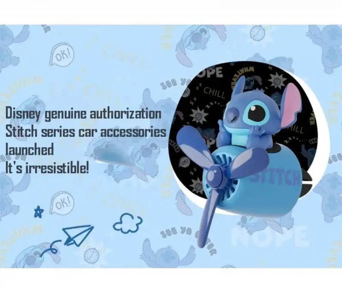 Stitch Car Air Freshener Cute Airplane Vent Clip Perfume Decor Lilo and Stitch Anime Car Accessories Gift for Kids