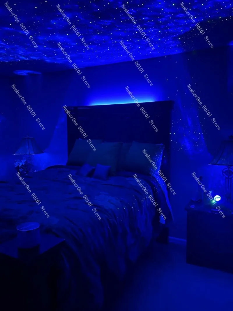 Galaxy Star Projector, Bluetooth Aurora Light for Phone, Android Space Night Light, Astronaut Decor