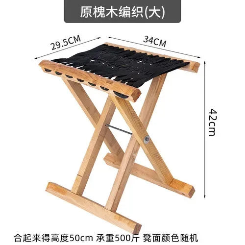 Folding Wood Step Stool Small Shoe Outdoor Space Saving Foot Stool Modern Camping Fishing Ergonomic Tabouret Patio Furniture