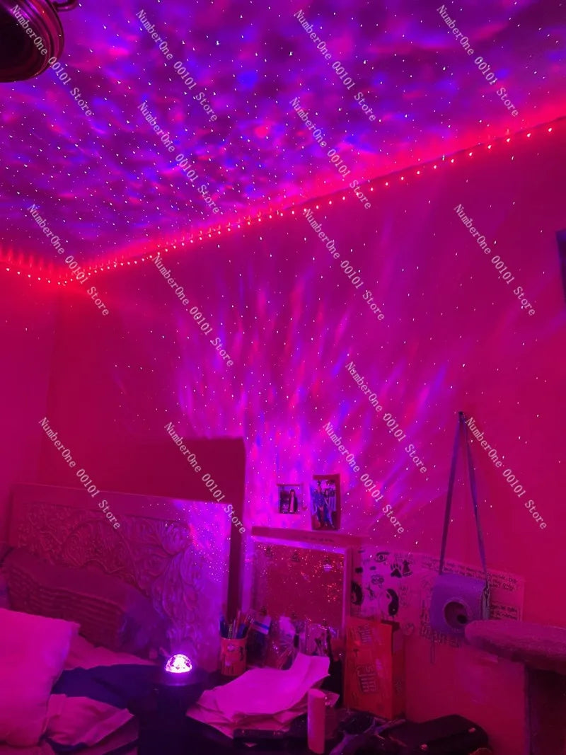 Galaxy Star Projector, Bluetooth Aurora Light for Phone, Android Space Night Light, Astronaut Decor