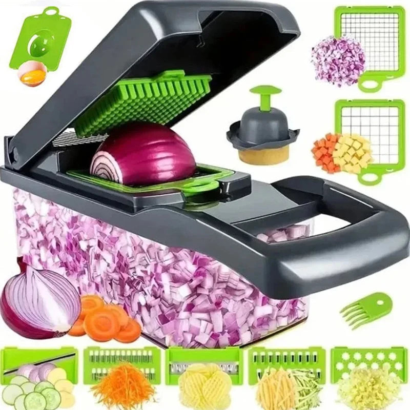 14 in 1 Multifunctional Vegetable Chopper Grate Food Handle Food Chopper Vegetable Slicer Dicer Cut Kitchen Items cocina