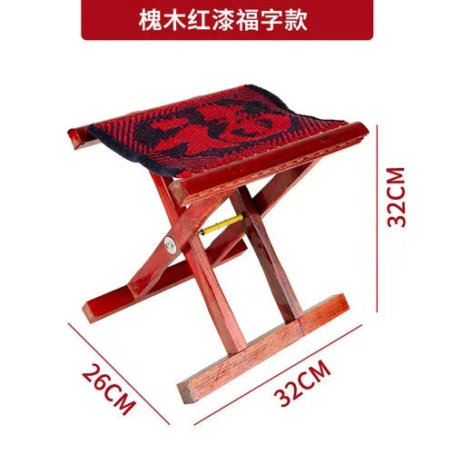 Folding Wood Step Stool Small Shoe Outdoor Space Saving Foot Stool Modern Camping Fishing Ergonomic Tabouret Patio Furniture
