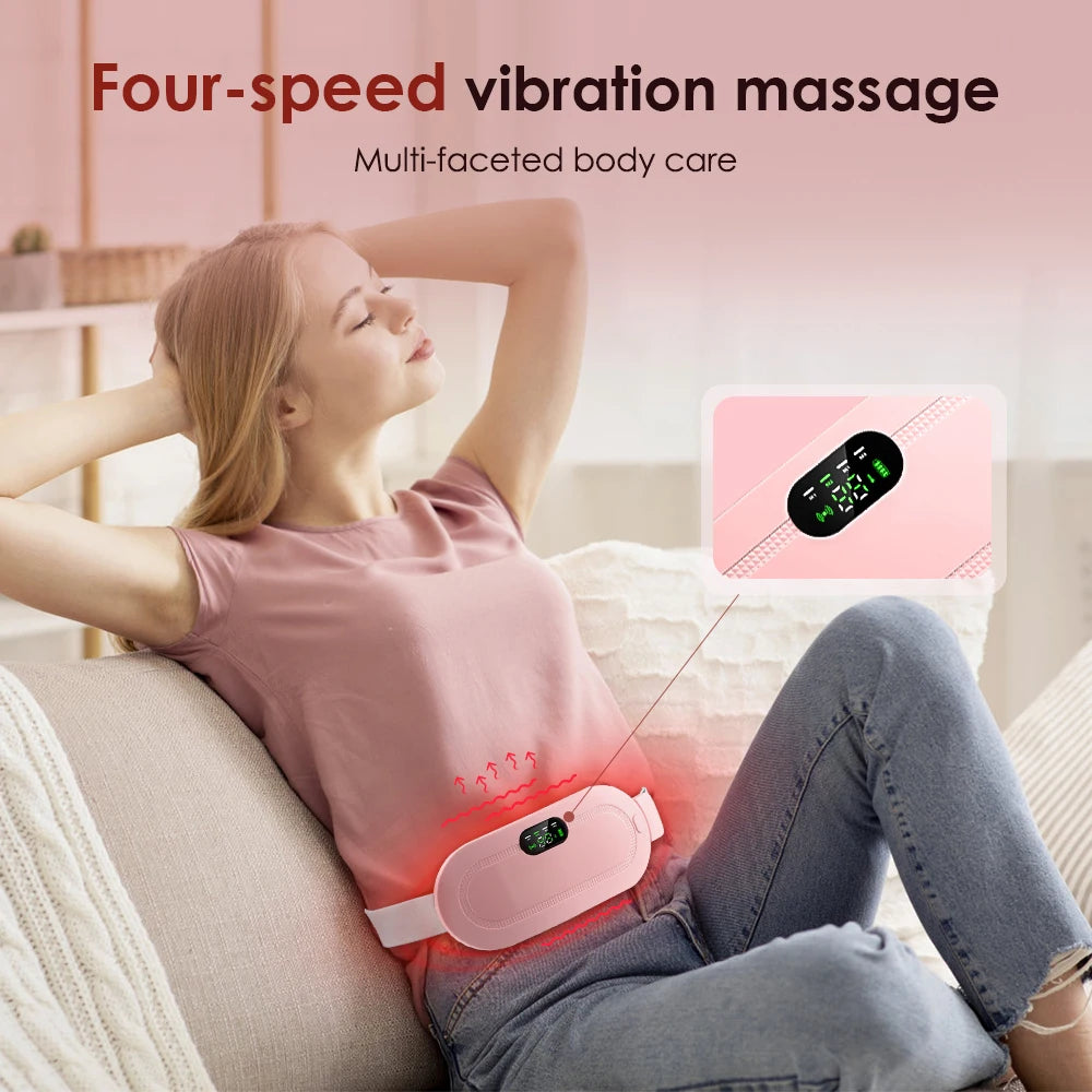 Smart Warm Palace Belt Electric Period Cramp Relief Massager Belt Menstrual Heating Pad Waist Stomach Abdominal Warm Products