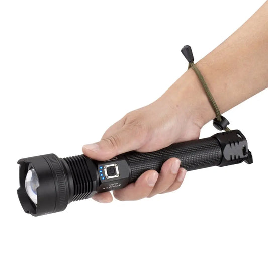 5000Lumen P90 LED Zoom Powerful Flashlight USB Rechargeable High Power Outdoor Patrol Camping Hunting Hiking Strong light Torch