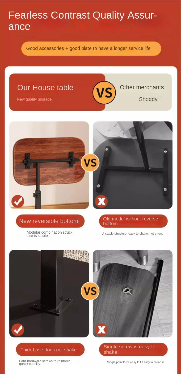 Modern Adjustable Height Sofa Side Table Multifunctional Woody Rotating Foldable Desktop for Living Room Bedroom Home Office