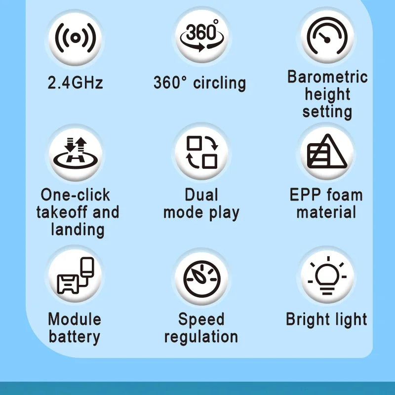 2.4G remote control fighter electric foam glider stunt tumbling UAV hovering helicopter with LED colorful lights aircraft model