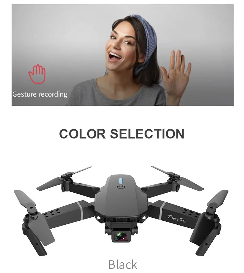 E88 Pro WiFi FPV Drone 4K HD Camera Height Hold Foldable Quadcopter Ideal Gift for Beginners
