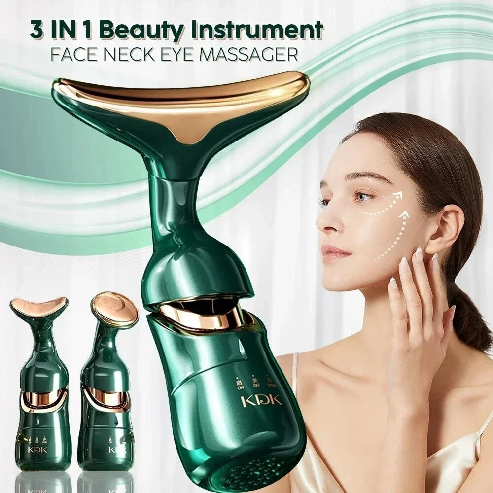 4 In 1 Facial Lifting Device Neck Facial Eye Massage Face Slimmer EMS Beauty Skin Tightening Wrinkle Anti Aging Face Massager