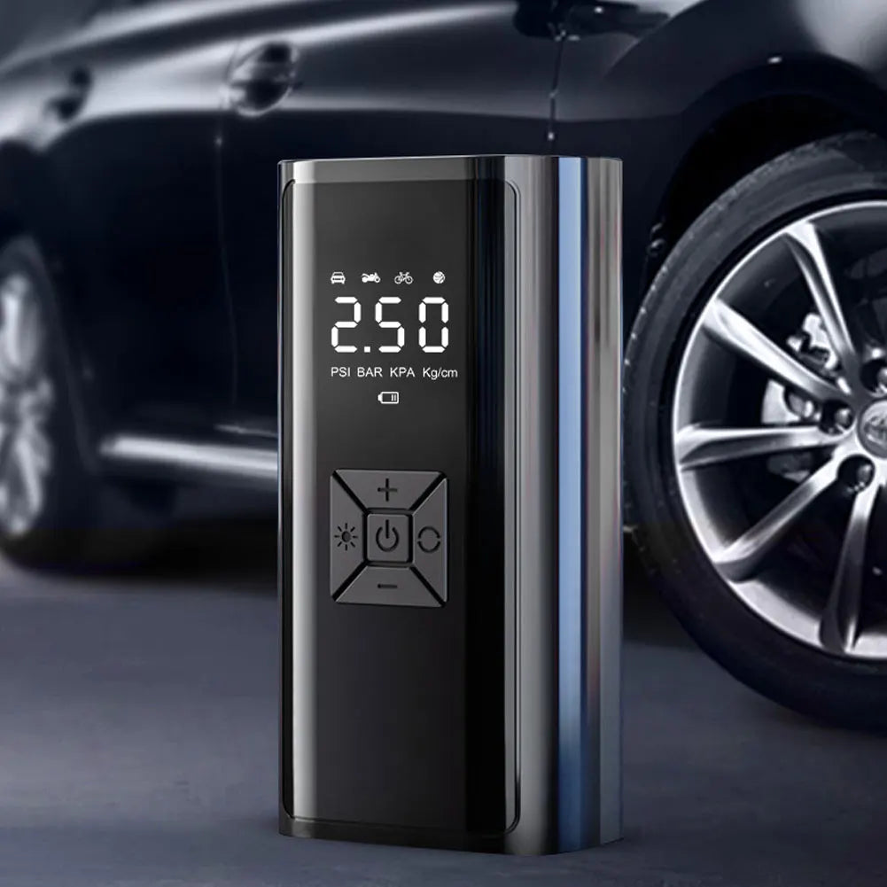 120W Handheld Air Compressor Wireless/Wired Without any battery Inflatable Pump Portable Air Pump Tire Inflator Digital for Car