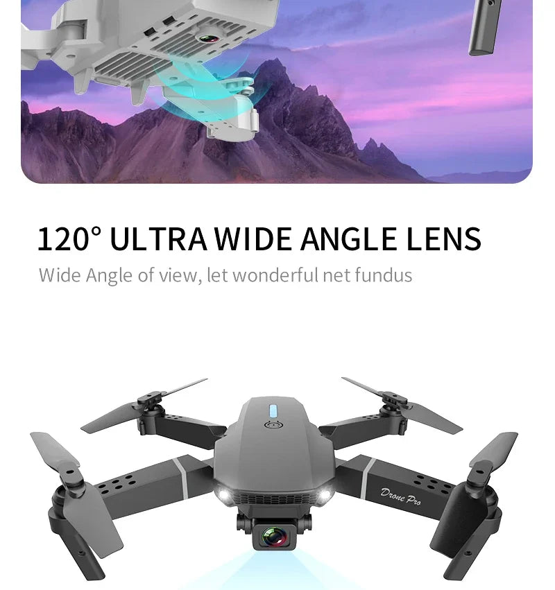 E88 Pro WiFi FPV Drone 4K HD Camera Height Hold Foldable Quadcopter Ideal Gift for Beginners