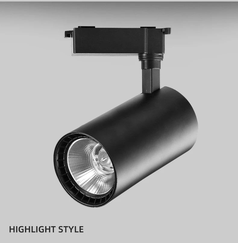LED Track Light Set 30W Track Lamp 180-265V COB Spotlights Rail Lighting Fixture for Home Lighting Living Room Track Lighting