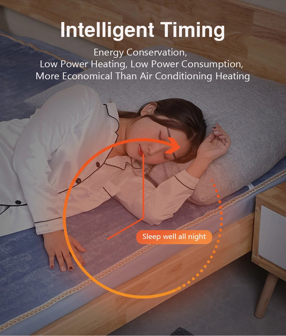 Intelligent Switch Electric Blanket 220V Thicker Heater Blanket Mattress Thermostat Electric Heating Blanket Body Warmer FluffyI