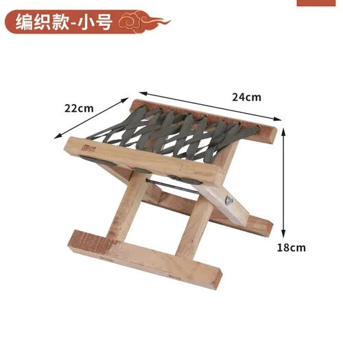 Folding Wood Step Stool Small Shoe Outdoor Space Saving Foot Stool Modern Camping Fishing Ergonomic Tabouret Patio Furniture