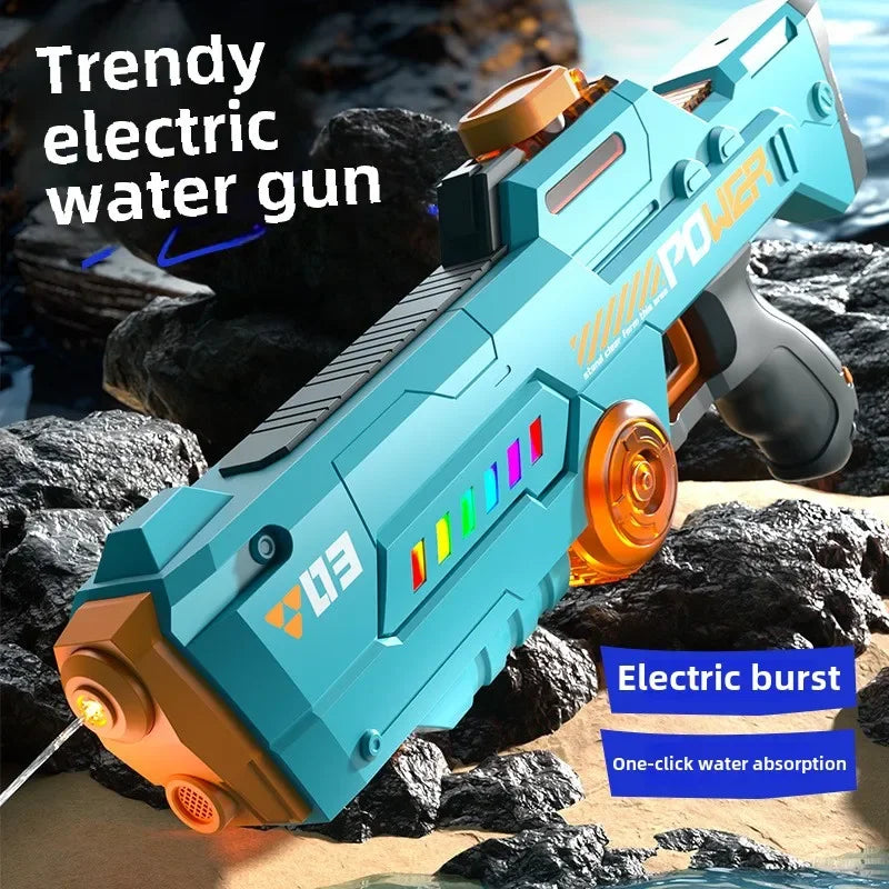 Electric Water Gun Continuous Firing Watergun Automatic Water Absorption Large Capacity Squirt Gun Pool Beach Outdoor Toy