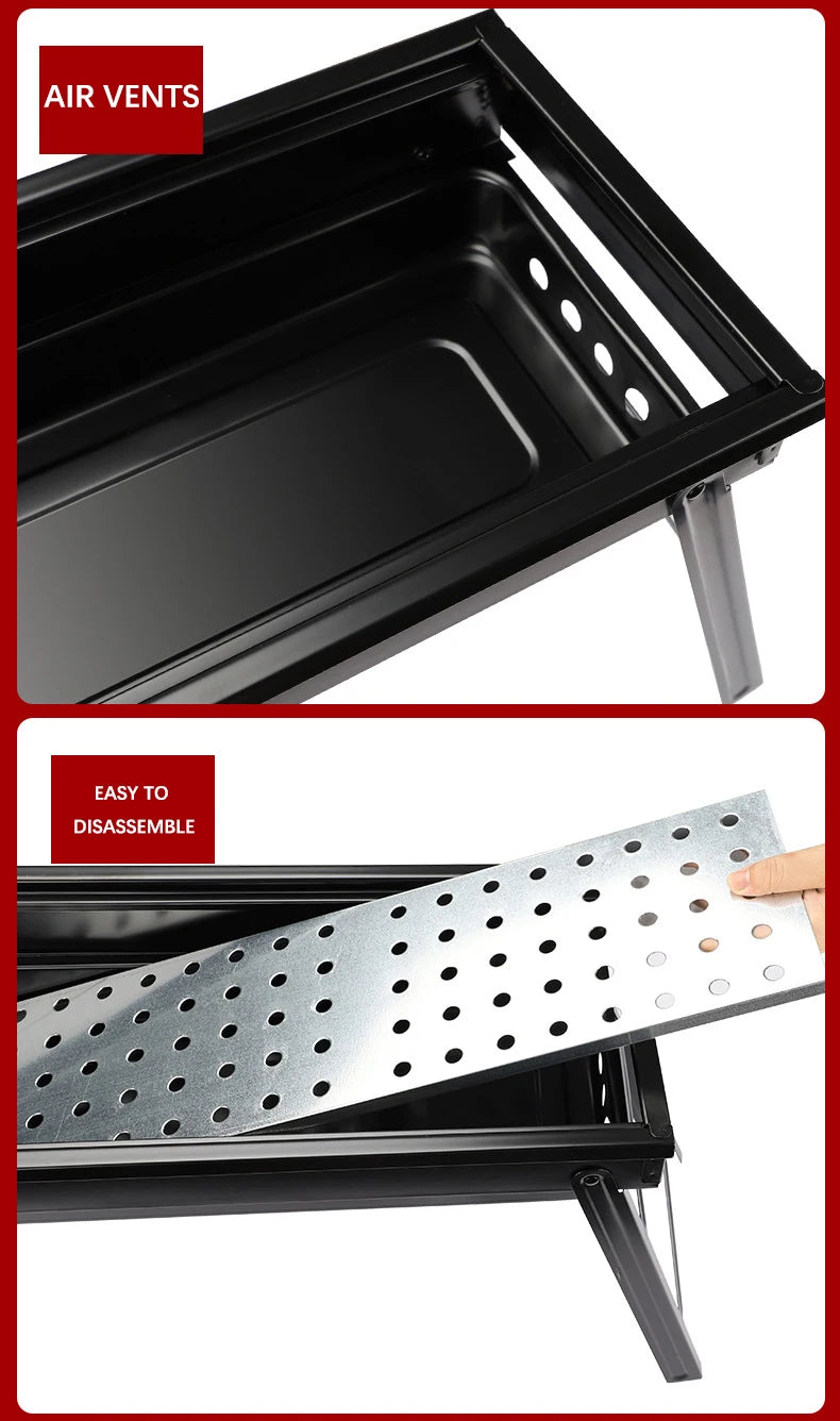 Outdoor Portable Carbon Barbecue Stove for Picnic Garden Party Cooking Terrace Camping Travel Folding Mini BBQ Grill