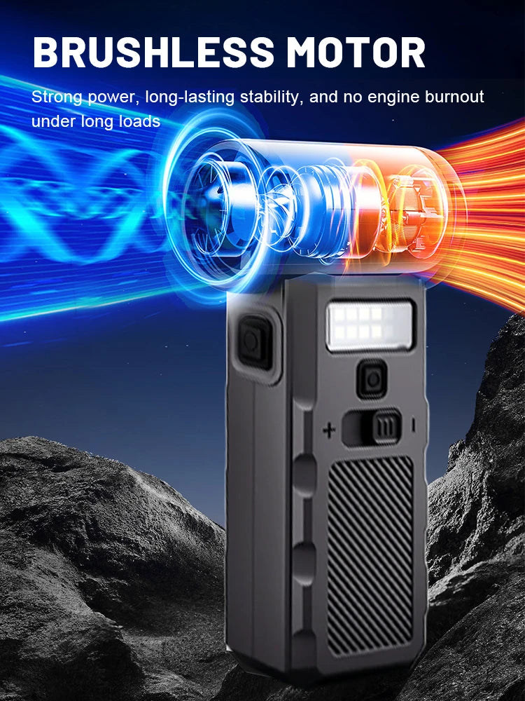 Mini Turbo Jet Fan 350000 RPM Powerful Violent Fan Strong Dust Blower Rechargeable 58m/s Turbo Fan Powerful Blower Air Duster