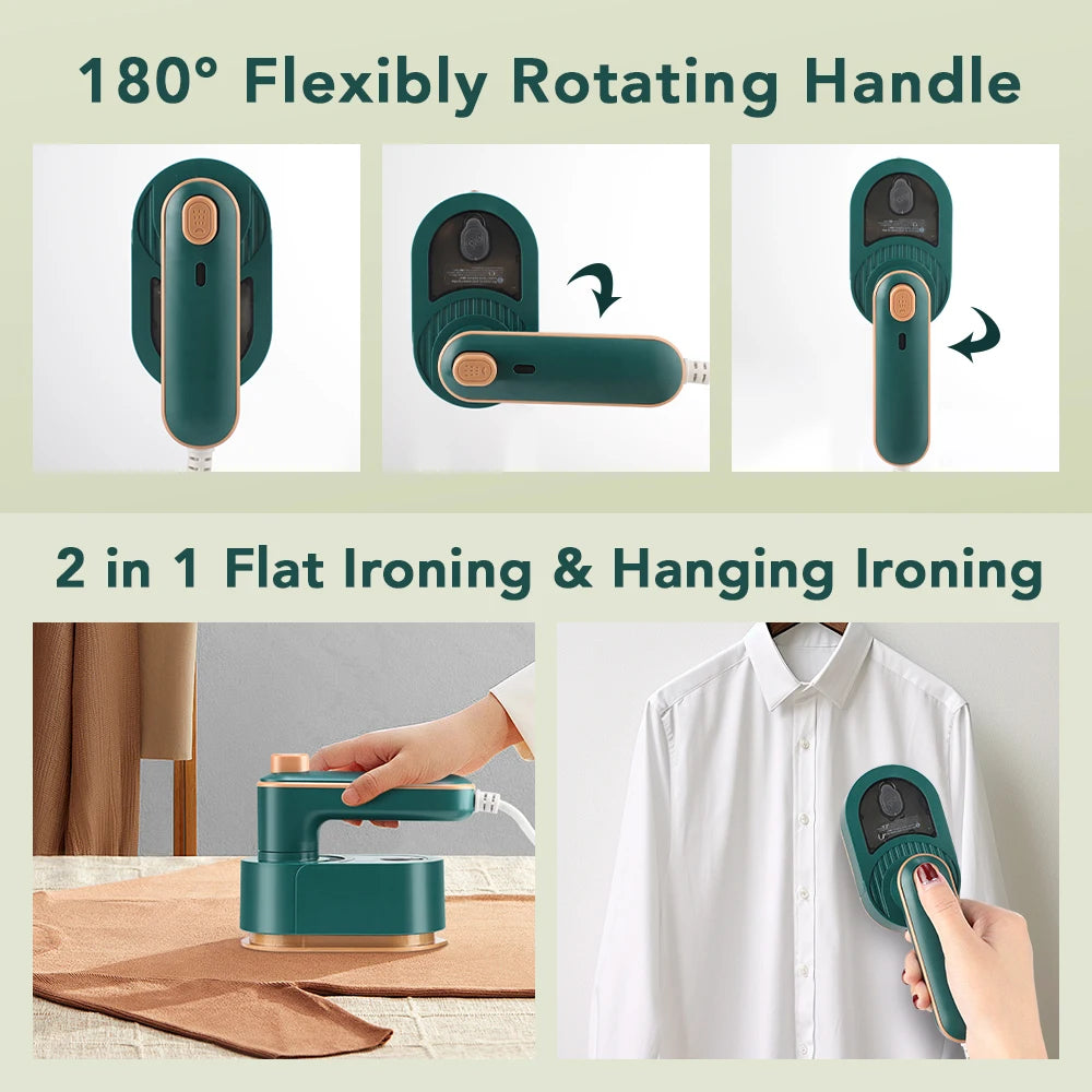 Mini Handheld Steamer Portable Clothes Wrinkle Remover Iron Garment Steamer Quick Heating Lightweight for Travel Home Hotel Use