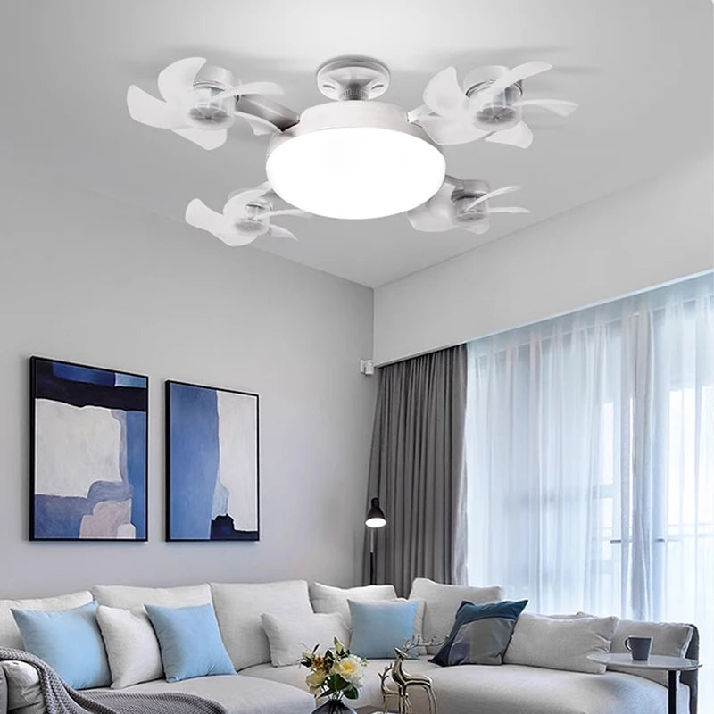 Drone E27 Ceiling Lamp With Remote Control Electric Fan Light Home Decor Bedroom Children's Study Dining Living Room Fan Lights