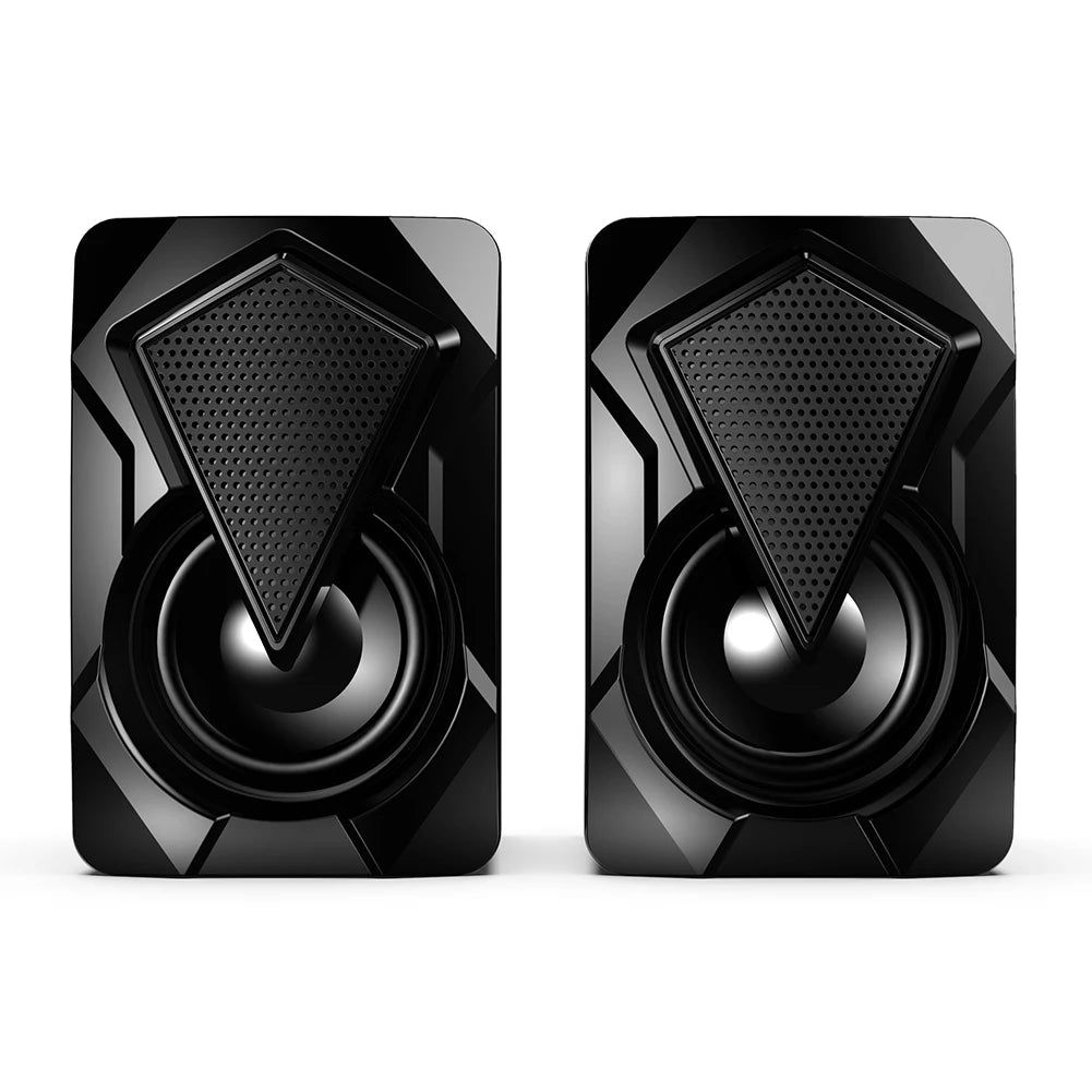 X2 USB Powered Computer Speakers 3Wx2 Multimedia Bass Speakers with RGB Light
