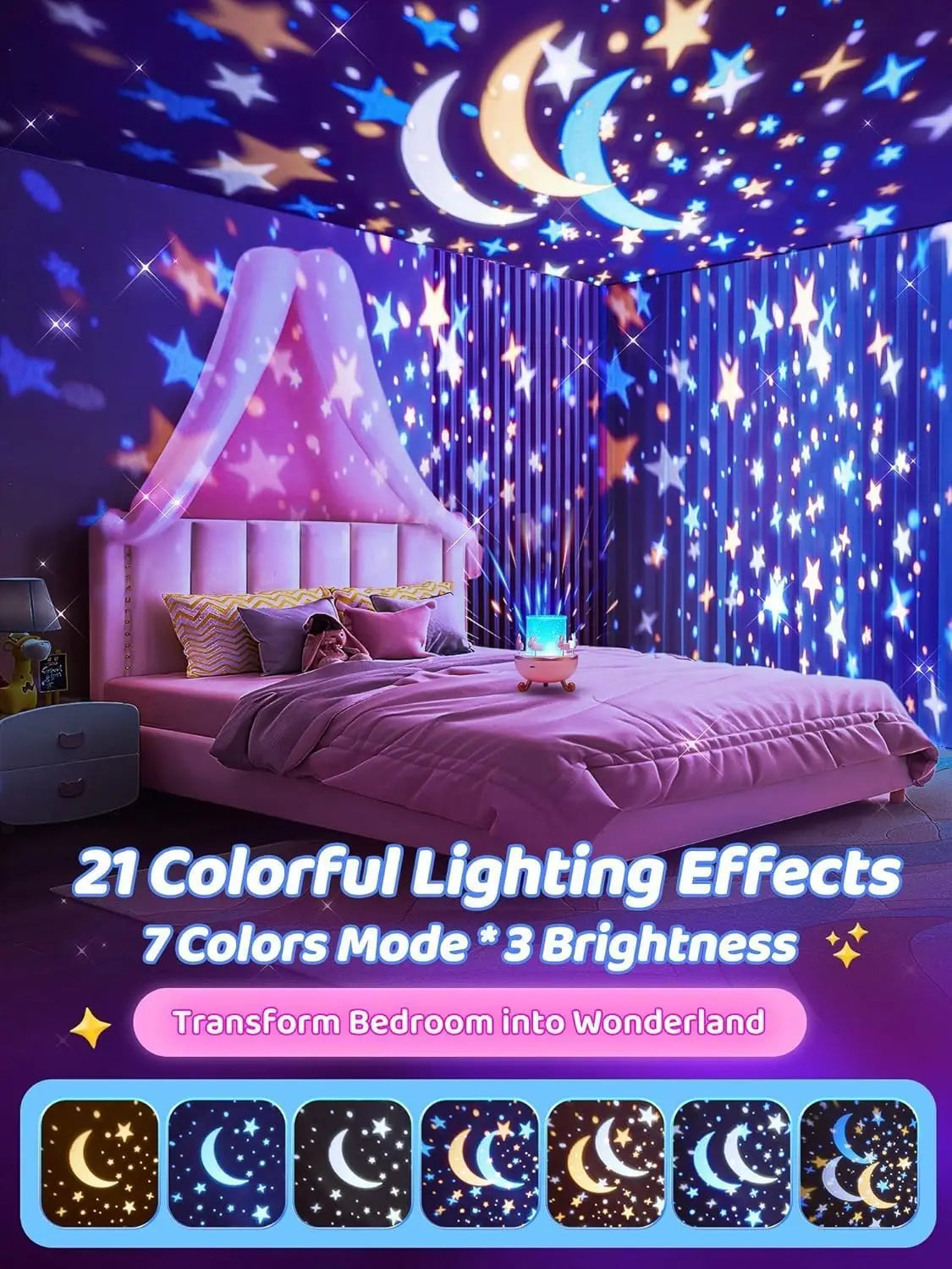 Star Projector for Kids 12 Films Star Lights for Ceiling Projector Baby Night Lamp with  Exquisite Gifts