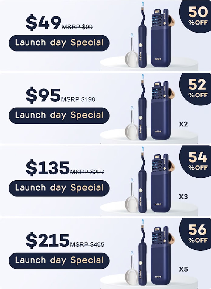 Original Bebird EarSight Plus I35R-R37R-D39R Compact All-in-1 Visual Ear Wax Remover Portable Ear Cleaner Oral Otoscope Camera